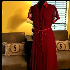 Blood Red Vintage Style dress